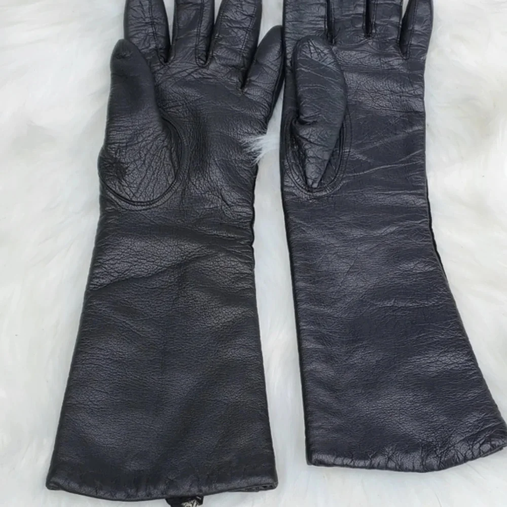 Vintage mid length Lined Italian Gloves‎ 6.5